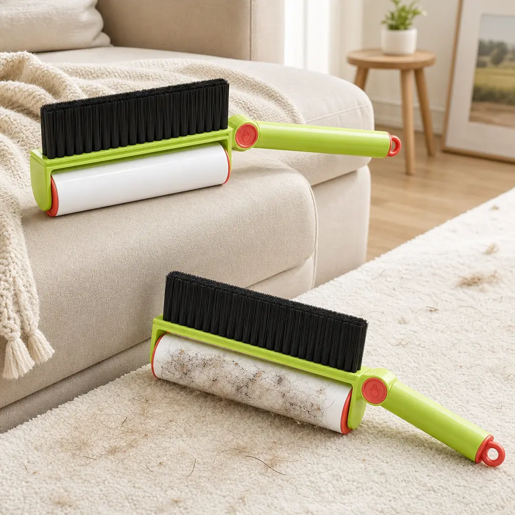 3-in-1 Multi-Use Pet Hair Remover Sticky Roller - Compact, Rotatable Handle Adapts to Different Angles for Dogs, Cats, Cars & All-Round Grooming Cleaning, All-Round Cleaning