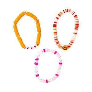 Orange Disc Bead Friendship Bracelets - 12 Pc.