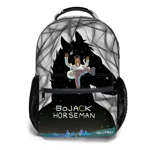 BoJack-Horseman-Backpacks for Girls, Cute School Backpack for Girls Boys, Aesthetic Bookbag for Teens, Lightweight Classic Backpack for Travel, Work, Picnic A-17