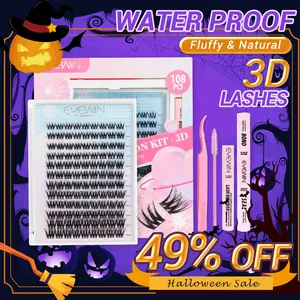 Waterproof 3D eyelash fluffy and voluminos for girls halloween gift angel set lashes eyelash makeup eyelash  extensions 3d  lashes