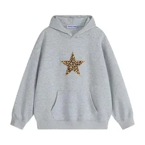 Aelfric Eden Hoodies Leopard Print Star Hoodie Graphic Hooded Pullover Sweatshirt Streetwear 2025 Trendy Tops Outfits