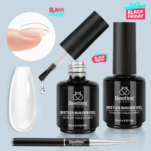 Beetles Builder Gel for Nails 7 in 1 Nail Builder Strengthener Gel Clear Color Builder Extension Nail Gel for Holiday Nail Art Design for Girls