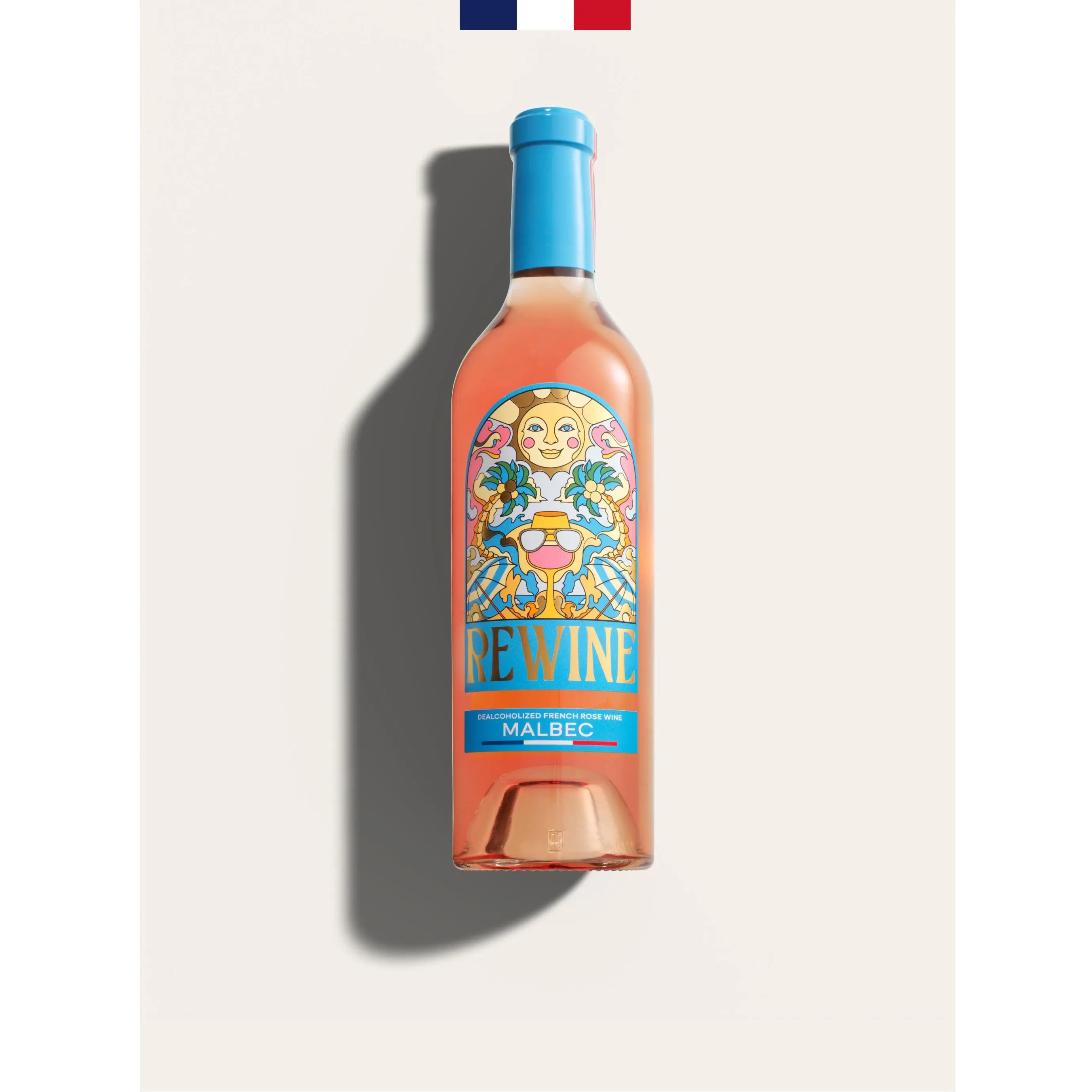 REWINE French Malbec Rosé - Non Alcoholic Wine from Cahors, France
