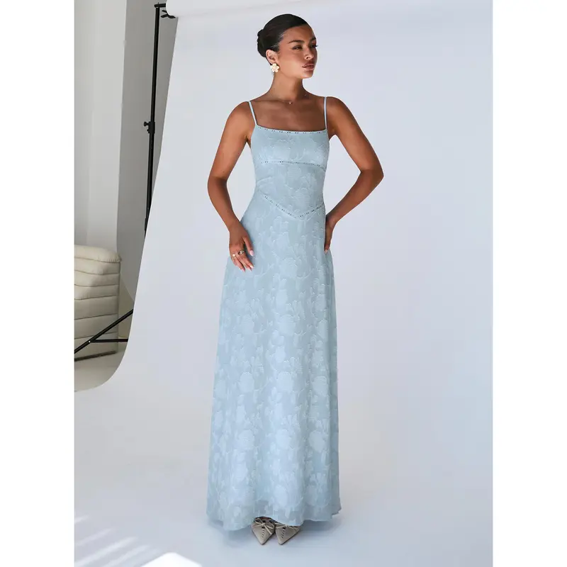 open lace back dress South of France Maxi Dress | Yellow | Womens