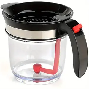 Plastic Grease Separator, Easy Release Bottom Design, Ideal for Meat Juices, Soups, Sauces, Fat-Free Broth Maker, 1 Count