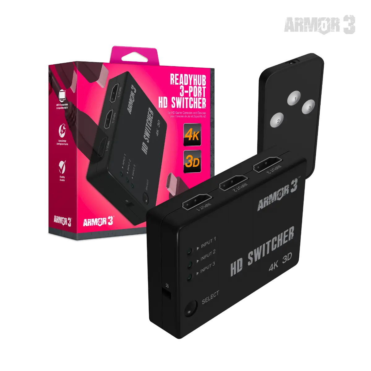 ReadyHub 3 Port HDMI Switcher