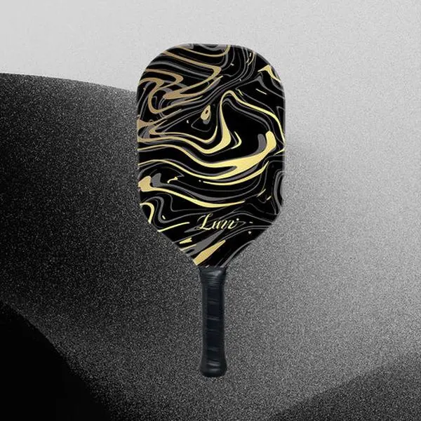 Luzzpickleball GoldenVeil Paddle - Lightweight, Frameless, T700 RAW Carbon Fiber, Ergonomic Grip carbon fiber