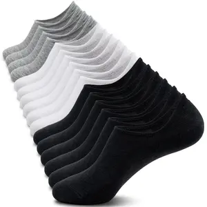 Socks women's summer thin boat socks black polyester low-top short deodorant sweat-absorbing white non-slip light-mouth socks men