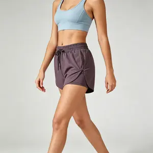 Women's 3" High Waisted Running Shorts, Quick Dry Lined Athletic Shorts for Gym Yoga