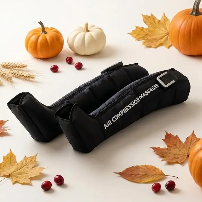 Air Compression Leg Massager, Black Friday Cyber Monday Deal, Cordless Recovery Boots for Foot Calf & Thigh, Christmas Gift for Him Her, Rechargeable with 5 Intensity Levels & 3 Modes, Holiday Stocking Stuffer for Athletes Nurses & Runners