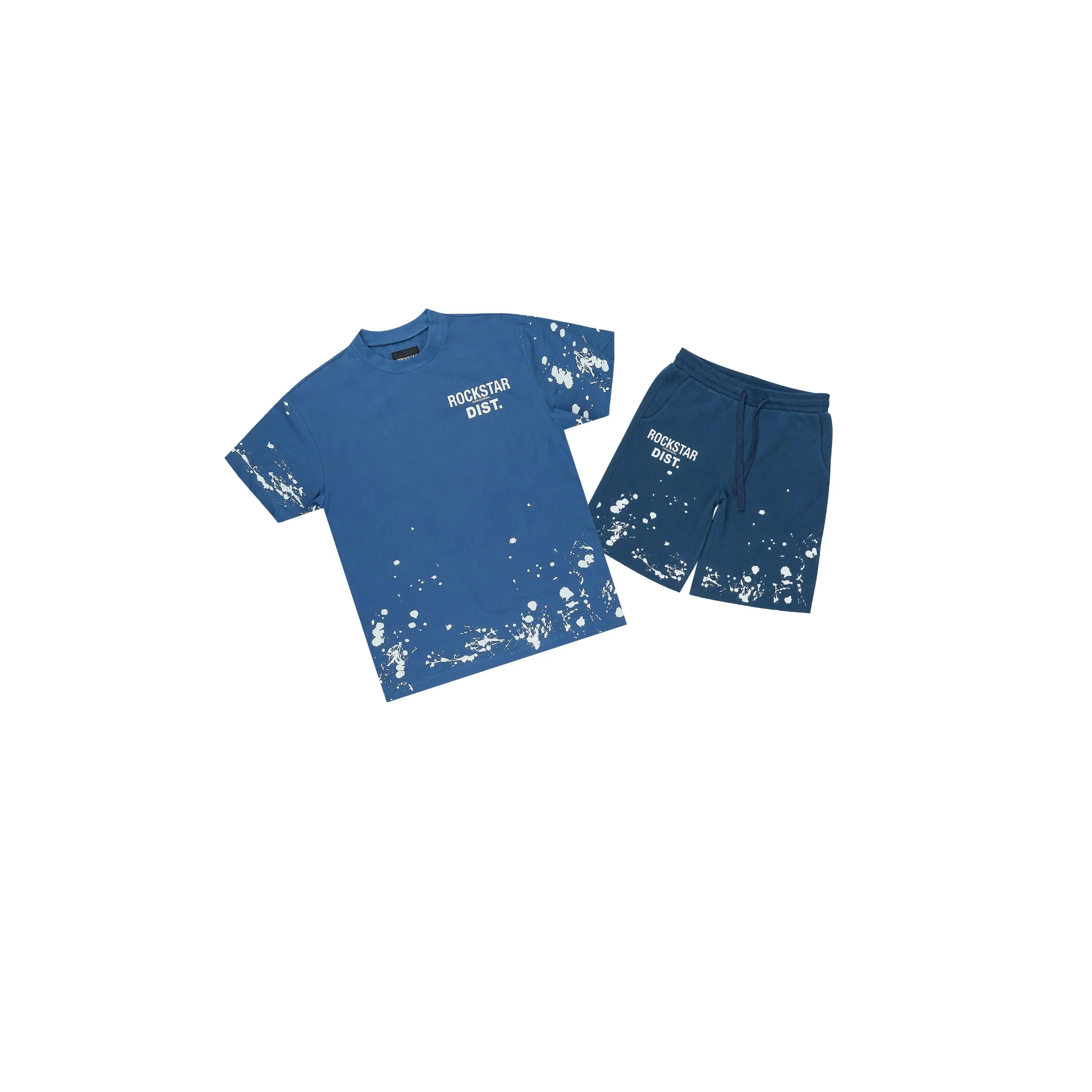 Boys Rafix Navy Graphic T-Shirt/Short Set