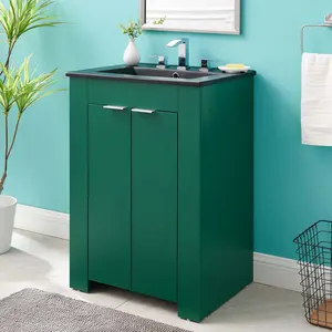 Modway Maybelle 24" Bathroom Vanity in Green Black