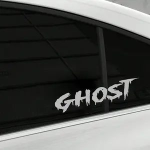 Creative DIY Adhesive Tape Stickers, Decal for Cars, Suitable for Cars, Motorcycles, and Home Decor, Featuring A Terrifying Ghost Car Design, Perfect for Halloween