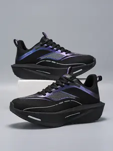 Men's Breathable Running Shoes, Comfortable Design, Wide Sport Shoes with Rubber Sole, Durable, Suitable for Tennis and Running Lovers, Sporty Running Shoes