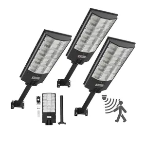 【Summervibes】VEVOR 8000W Solar Street Lights Outdoor, 450000LM, Commercial Parking Lot Lights Dusk to Dawn, LED Flood Security Lamp with Motion Sensor, IP65 Waterproof Outdoor Lighting, for Driveway Yard, 3 Pack