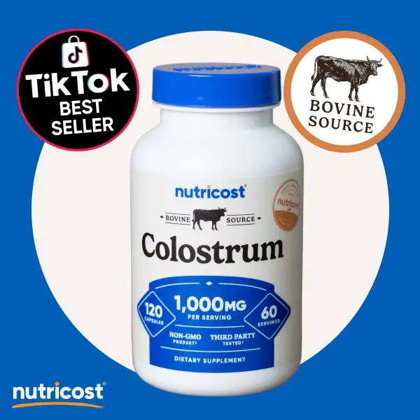 Nutricost Colostrum 500mg Capsules - 120 Capsules - Dietary Supplement for Healthcare