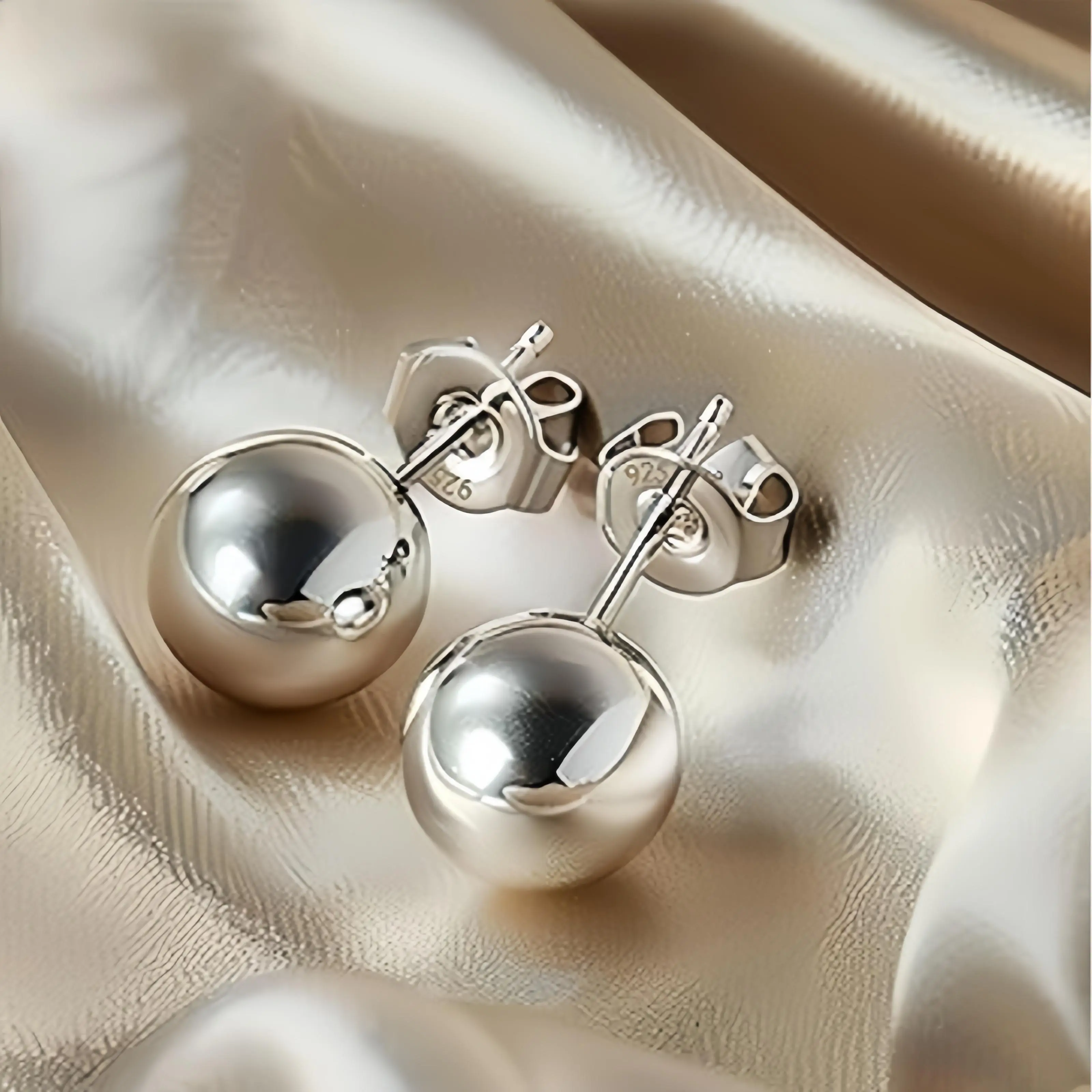 Women's S925 Pure Silver Earrings - 10mm Simple Design Daily Wear Ear Hole Accessories, Ideal Jewelry Gifts