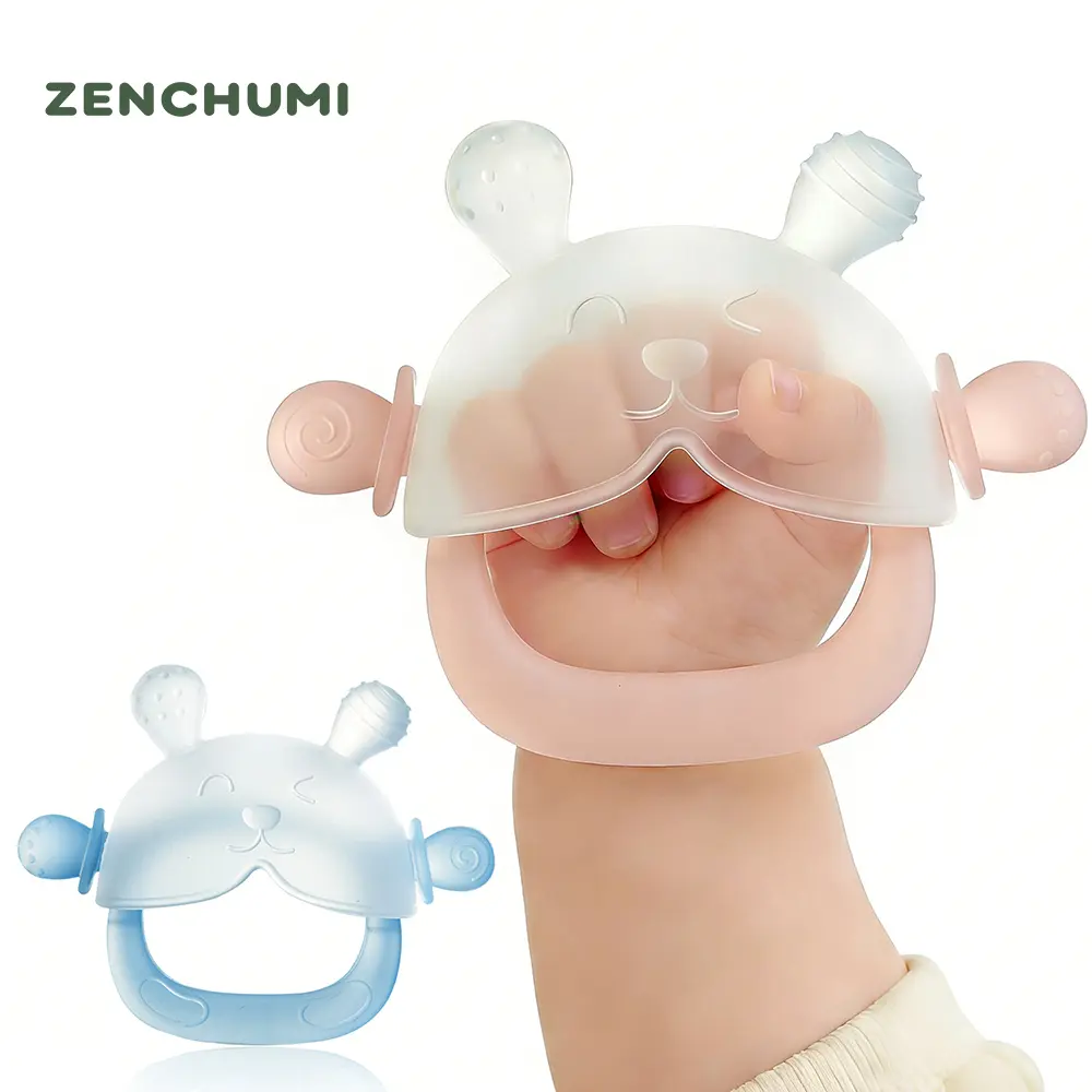 ZenChumi Baby Teether toys -  BPA Free Food Grade Silicone, Wearable Anti-Falling Wristband Design, Learning Grasping Toy for 3-18 Months Baby, Ultimate Newborn Essentials & Baby Items, Infant, Sensory Teether