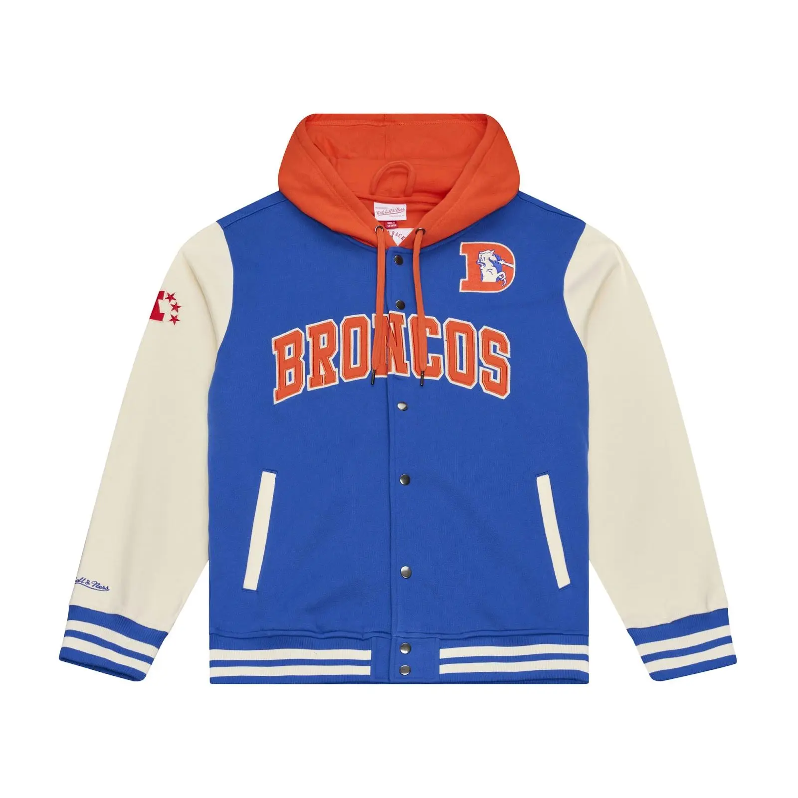 Denver Broncos Royal Sideline Fleece Full-Snap Jacket Denver Broncos Royal Sideline Fleece Full-Snap Jacket