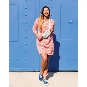 Lexi Dress: Grapefruit Breton