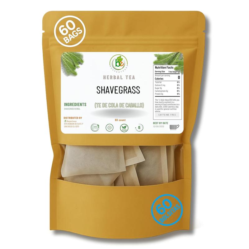 VIRAL Cola de Caballo Té (Shavegrass/Horsetail Tea) – 60 Tea Bags – 100% Natural, Vegan, Herbal – Gluten-Free, Non-GMO – by Bexpertsusa