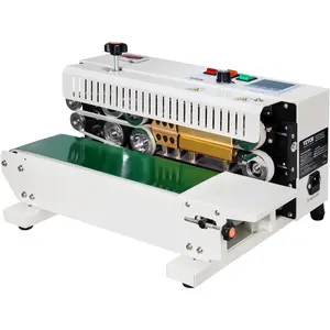 VEVOR Continuous Bag Band Sealing Machine FR900K Band Sealer Machine with Digital Temperature Control Horizontal Bag Sealer for 0.02-0.08 mm Plastic Bags Continuous Band Sealer w/Printing FunctionVEVOR Super Brand Day
