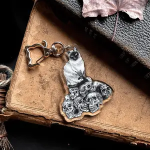 Catacomb Cat Keychain - Classic Design with Keyring Attachment