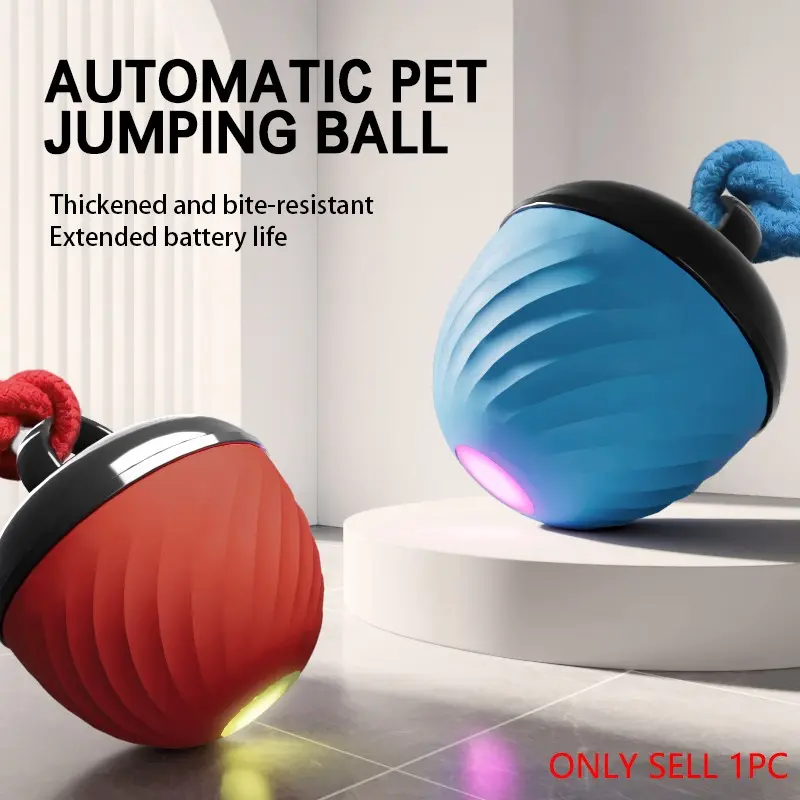 Automatic Intelligent Dog Ball Toy, Interactive Bite-Resistant, Durable Chew, Three Modes, Motion Sensing, Solves Boredom, Safe Fun for Puppies and Dogs