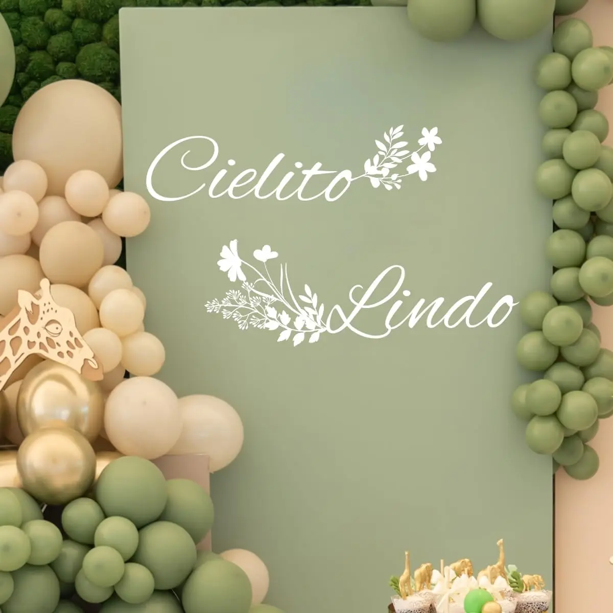 White Cielito Lindo Decal  Personalized Fiesta Cielito Lindo Baby Shower Mexican Talavera Wedding/Birthday Party Vinyl Decal (White Cielito Lindo)