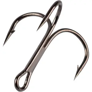 100 count Treble Hooks Barbed  Treble Hook for Freshwater and Saltwater