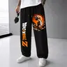 Urban Oversized Sports Pants Loose Lounge Pants Black & Gray Pants Streetwear Pants Women Outfits Casual Pants Daily Wear Pants