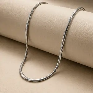 2026 New Elegant Silver Snake Chain Necklace – Timeless Style for Every Occasion