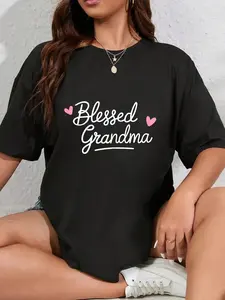 100% Cotton Unisex Blessed Grandma Shirt Women Grandmother Mothers Day T-Shirt