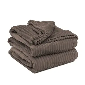 Soft and Cozy Ribbed Blanket for Kids and Adults