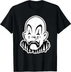 Payaso Chicano Clown Blackwork Minimal T-Shirt