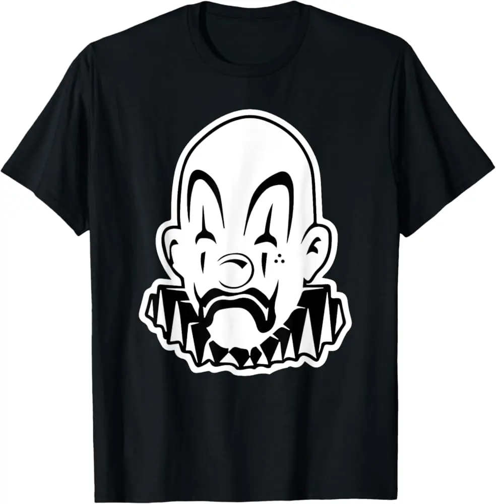 Payaso Chicano Clown Blackwork Minimal T-Shirt