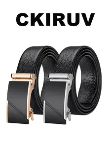 Men's Business Style Automatic Buckle Belt, PU Material, Suitable for Suits & Jeans, Perfect Father's Day Gift, Ideal for Boyfriend