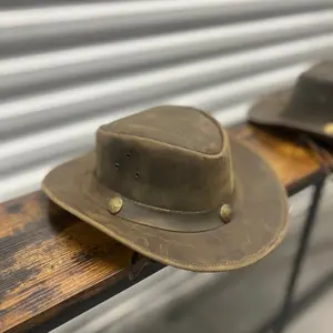 *NEW* Jungle Green - Western Leather Cowboy Hat