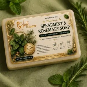 Spearmint Rosemary Handmade Soap Bar