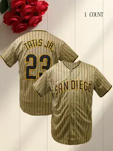 Men's Breathable Baseball Classic Throwback Jersey Embroidery Jersey Comfortable Sportswear Quick-Dry Embroidered Shirt Competition Uniform Unisex Short Sleeve Top