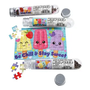 6" x 4" Ice Cream Character Mini Jigsaw Puzzles in Plastic Tube - 12 Pc.