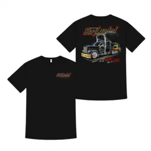 180g[100%cotton]Stay Loaded Truck Shirt, Smokes Drinks Big Rig Graphic Tee, Semi Truck Driver Shirt for Truckers & Diesel Fans, Gift for Road Trips and Father's Day