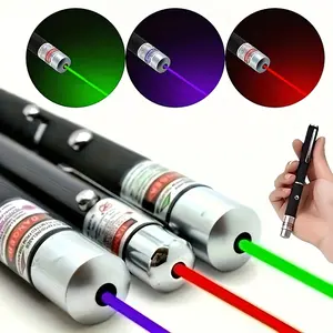 1/2/3pcs Laser Pointer Red Green Purple Laser Pointer Projection Teaching Demonstration Pen Night, Portable Handheld Flashlight For Cats And Dogs, Pet Interactive Laser Presentation Led Fathersdaygift