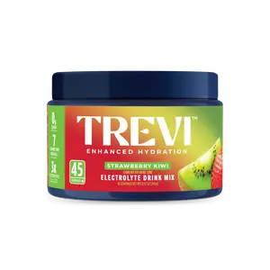 Trevi Sugar Free Strawberry Kiwi Electrolyte Drink Mix – 45 Serving Tub | 0g Sugar, Non-GMO, 7 Vitamins & Minerals, 6 Electrolytes, Energy Hydration Drink Mix, Made in USA