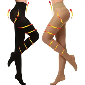 Compression Tights for Women 15-20mmHg Adjustable Thigh High Compression Stockings - Soft Plush Fabric, Solid Color, Machine Washable, Spring & Autumn Season Compression Socks for Office, Casual & Formal Wear Can be used with raincoat