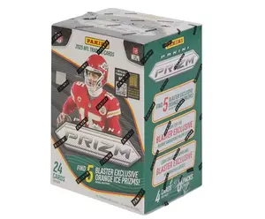 2025 Panini Prizm Football Hobby Blaster Box with Orange Prizm -  6 packs and 4 Cards in each box - Ripped and Shipped