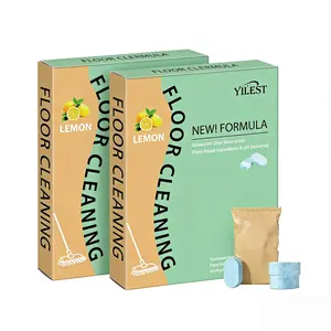 YILEST 12-Count Floor Cleaning Tablets (Lemon) - Fully Biodegradable, All-Floor Safe & Fresh Odor Fighter
