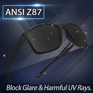 WISTON XL Z87 Sunglasses for Big Wide Heads Men Women, TR90 Ultralight UV400 Safety Glasses for Driving Outdoor W8701