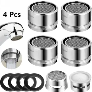 Plastic Kitchen Faucet Pressure Booster Set, High Flow Water Saving Nozzle, Includes 4 Washers, Ideal for Kitchen & Bathroom Sinks