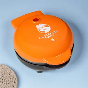 MyMini Dinosaur Shaped Electric Waffle Maker, Orange